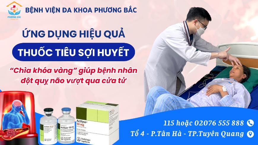 BVĐK PHƯƠNG BẮC ỨNG DỤNG HIỆU QUẢ THUỐC TIÊU SỢI HUYẾT