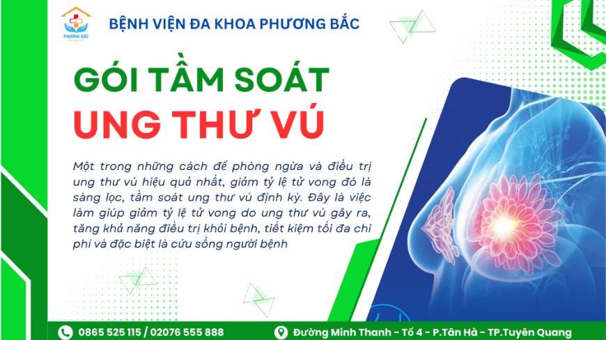 GÓI TẦM SOÁT UNG THƯ VÚ TẠI BỆNH VIỆN ĐA KHOA PHƯƠNG BẮC