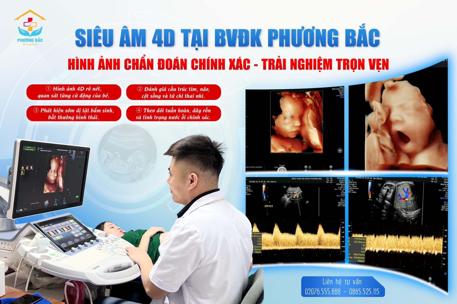 SIÊU ÂM THAI 4D TẠI BVĐK PHƯƠNG BẮC – CHẨN ĐOÁN CHÍNH XÁC, GẮN KẾT YÊU THƯƠNG
