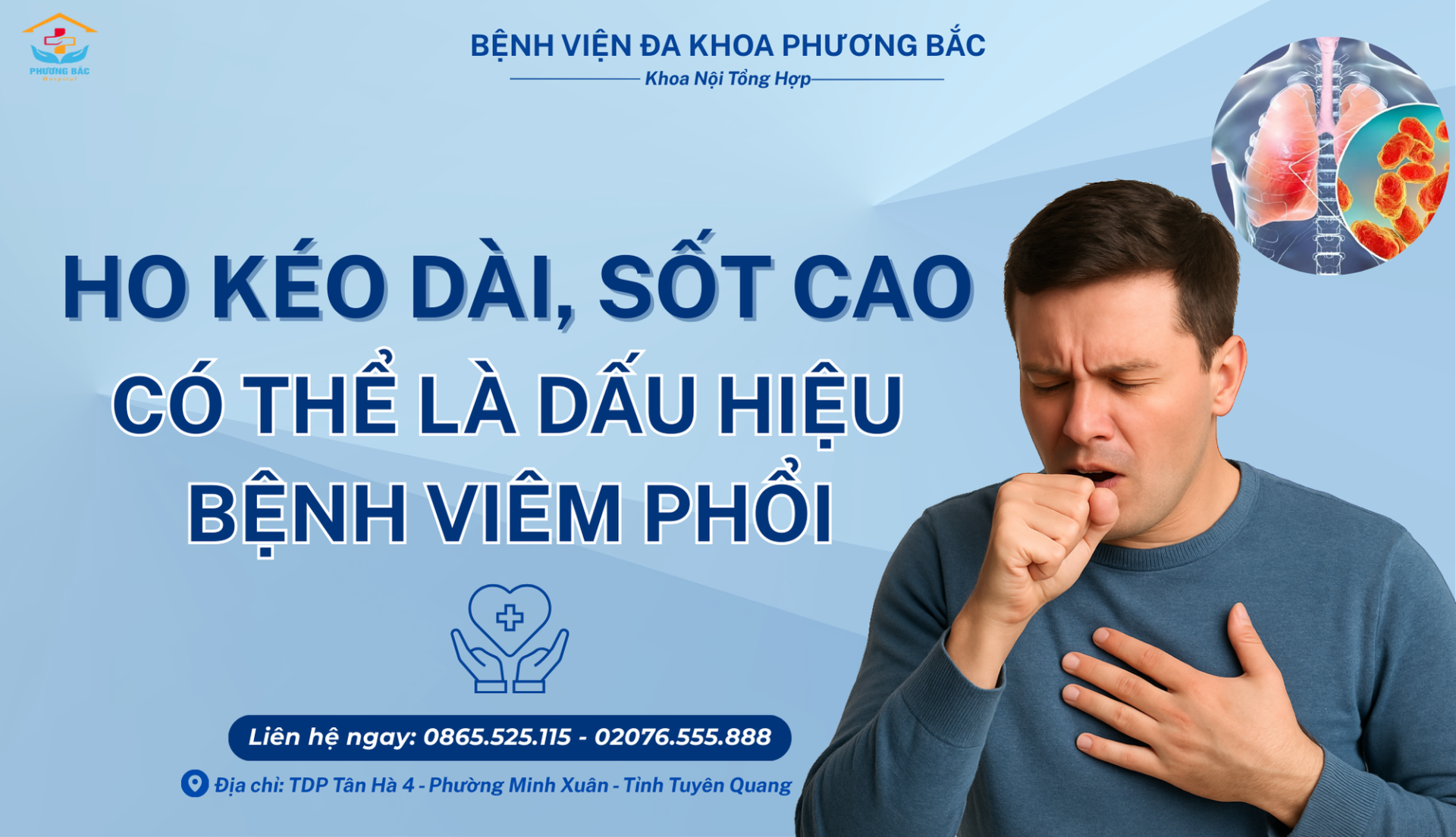 HO KÉO DÀI, SỐT CAO - CÓ THỂ LÀ DẤU HIỆU CỦA VIÊM PHỔI