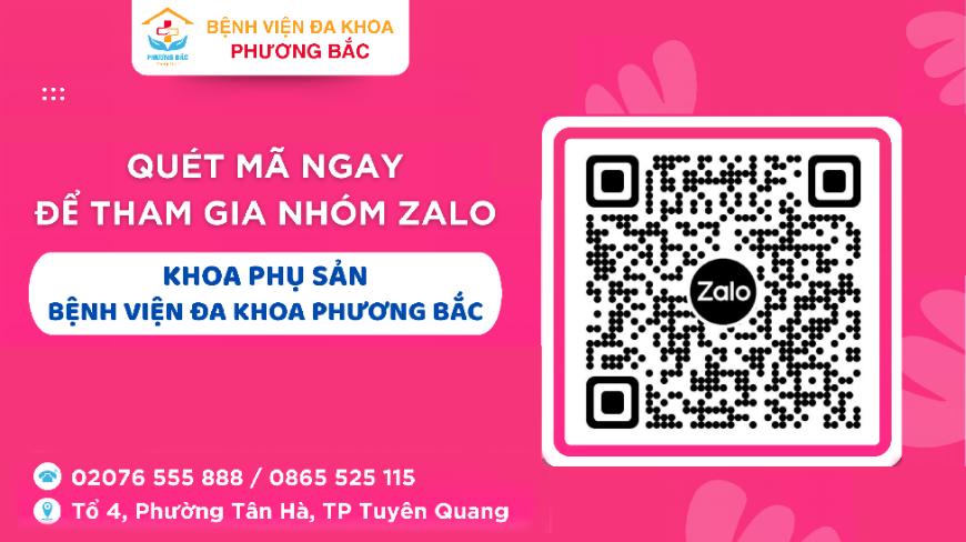 QUÉT MÃ – THAM GIA NGAY NHÓM ZALO KHOA PHỤ SẢN – BVĐK PHƯƠNG BẮC