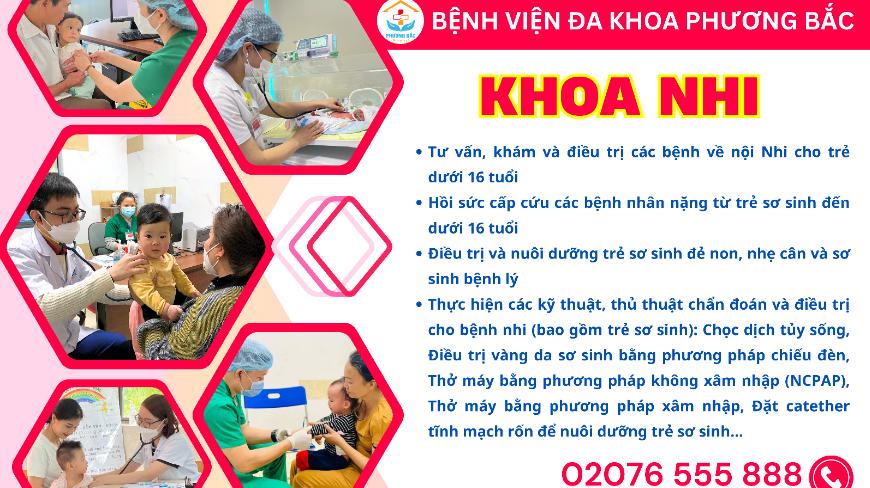 KHOA NHI – BỆNH VIỆN ĐA KHOA PHƯƠNG BẮC