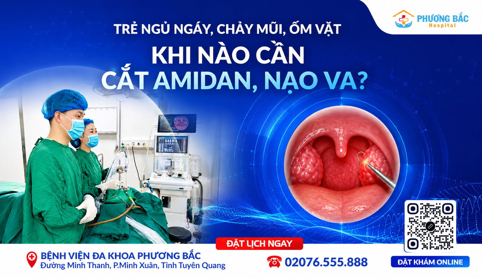 TRẺ NGỦ NGÁY, CHẢY MŨI, ỐM VẶT – KHI NÀO CẦN CẮT AMIDAN, NẠO VA?