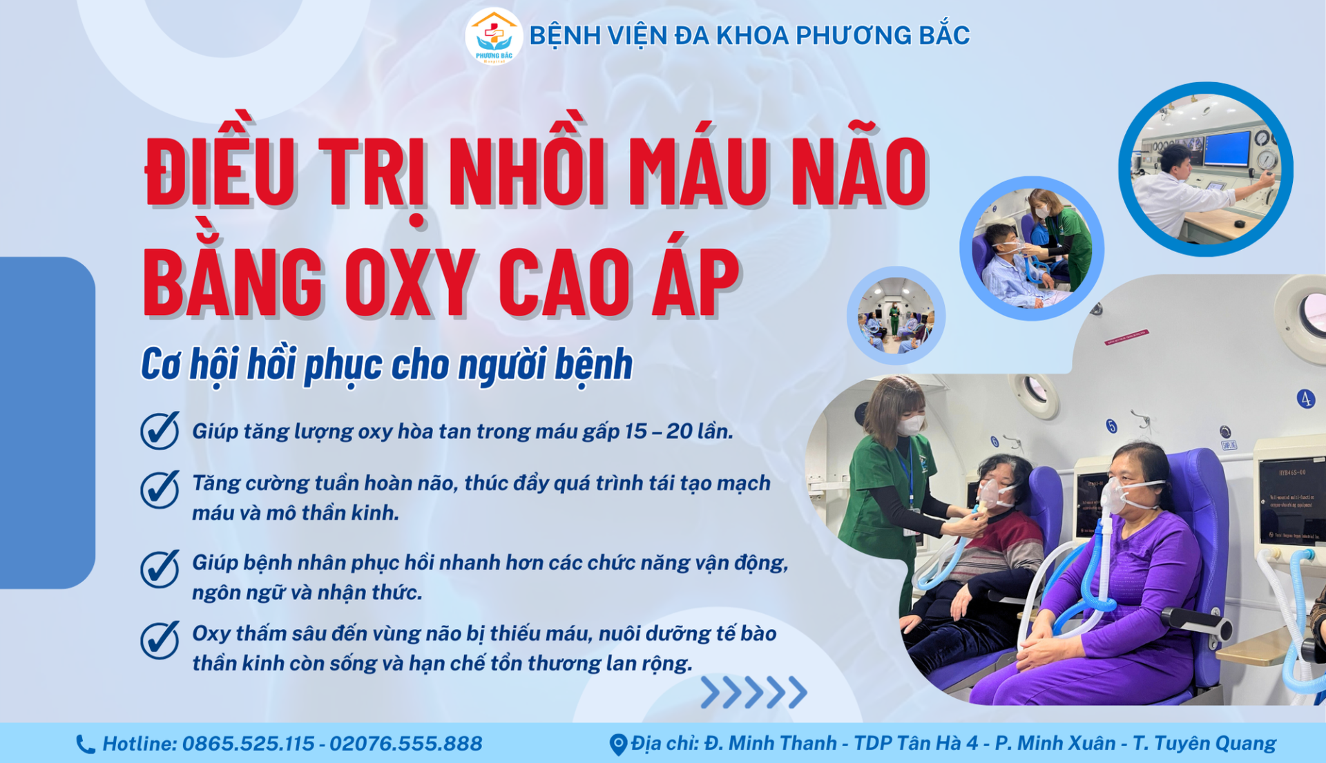 ĐIỀU TRỊ NHỒI M.Á.U NÃO BẰNG OXY CAO ÁP – CƠ HỘI HỒI PHỤC CHO NGƯỜI BỆNH