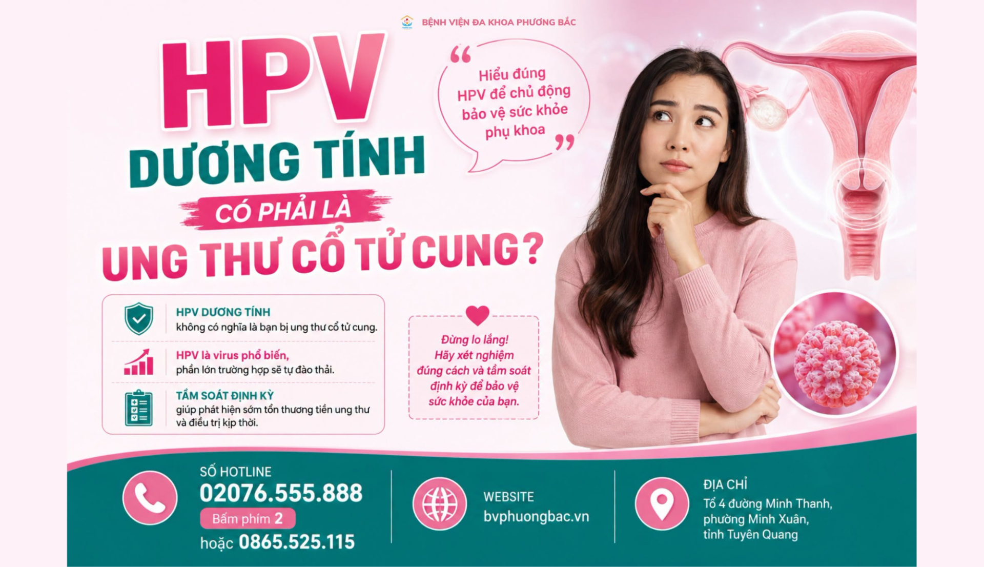 HPV DƯƠNG TÍNH CÓ PHẢI LÀ UNG THƯ CỔ TỬ CUNG?