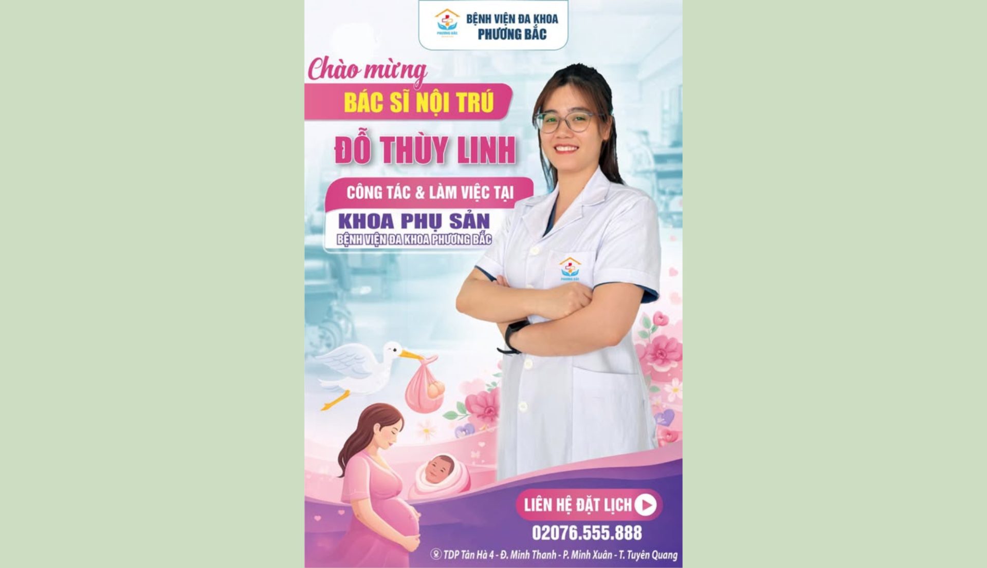 CHÀO MỪNG BÁC SĨ NỘI TRÚ ĐỖ THÙY LINH VỀ CÔNG TÁC TẠI KHOA PHỤ SẢN – BVĐK PHƯƠNG BẮC