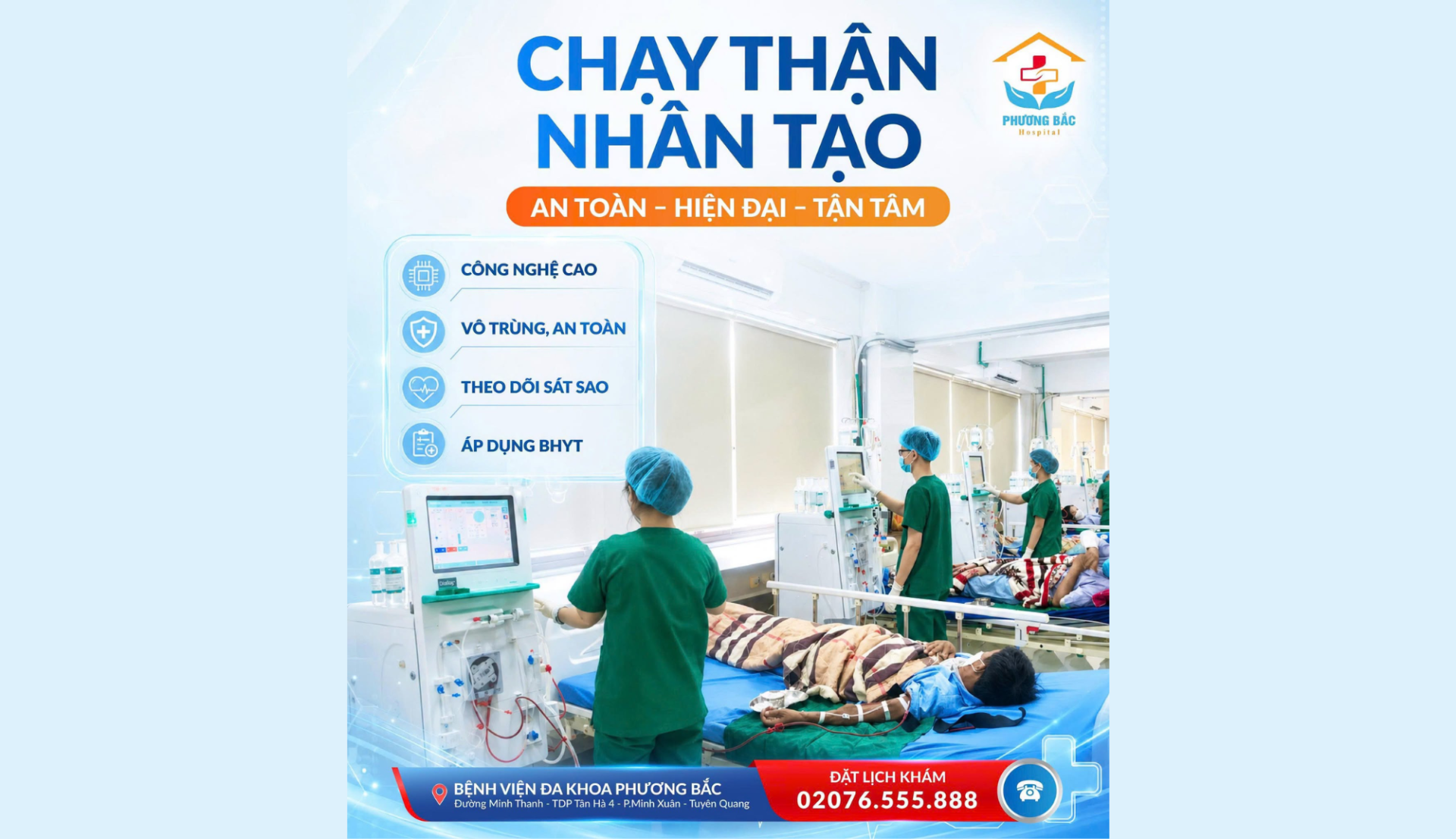 CHẠY THẬN NHÂN TẠO TẠI BỆNH VIỆN ĐA KHOA PHƯƠNG BẮC – ĐỒNG HÀNH BỀN BỈ CÙNG NGƯỜI BỆNH SUY THẬN MẠN