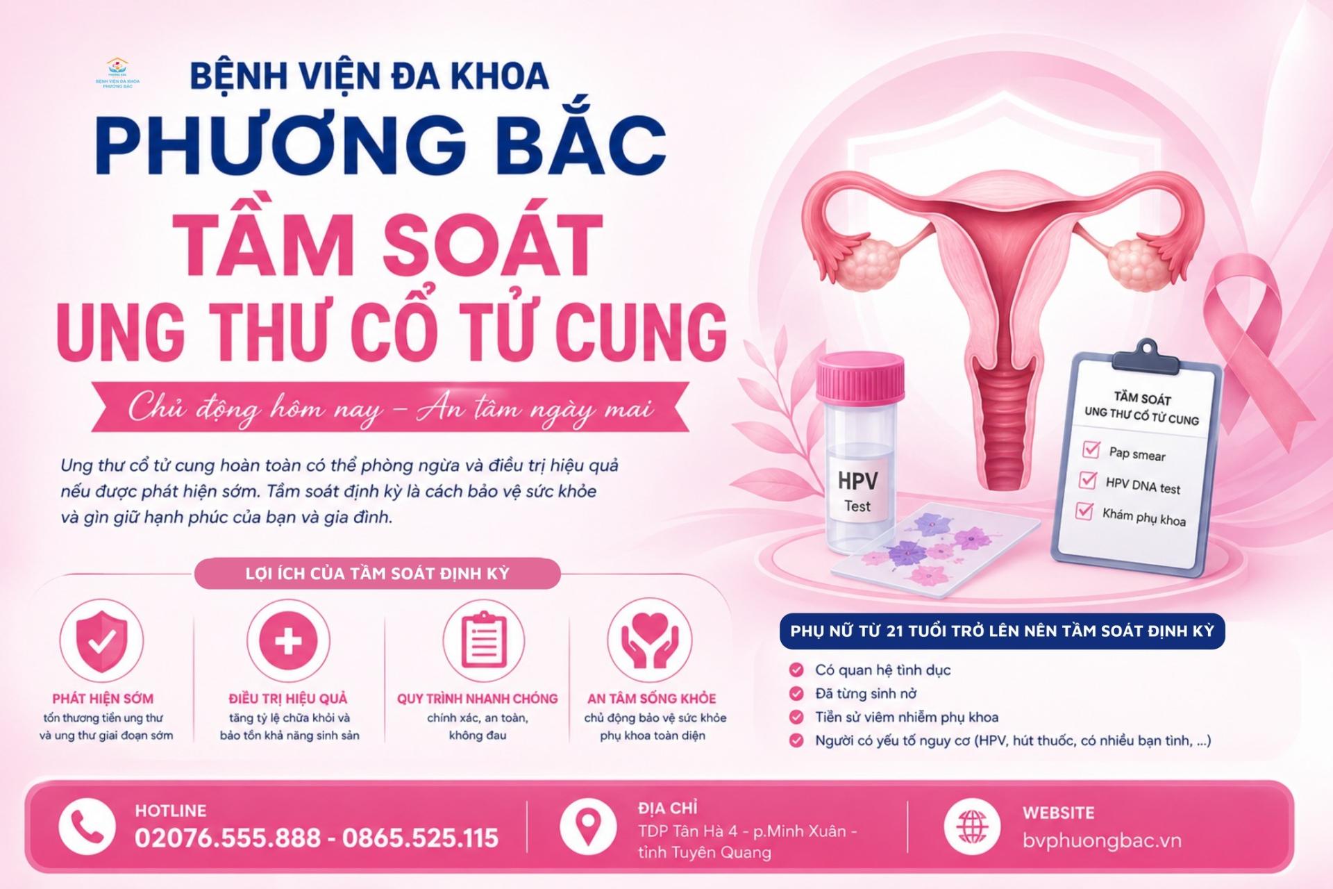 TẦM SOÁT UNG THƯ CỔ TỬ CUNG – CHỦ ĐỘNG HÔM NAY, AN TÂM NGÀY MAI