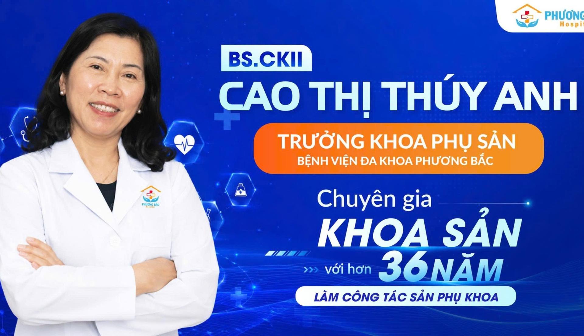 CƠ HỘI THĂM KHÁM CÙNG BÁC SĨ CHUYÊN KHOA II CAO THỊ THÚY ANH – CHUYÊN GIA SẢN PHỤ KHOA 36 NĂM KINH NGHIỆM