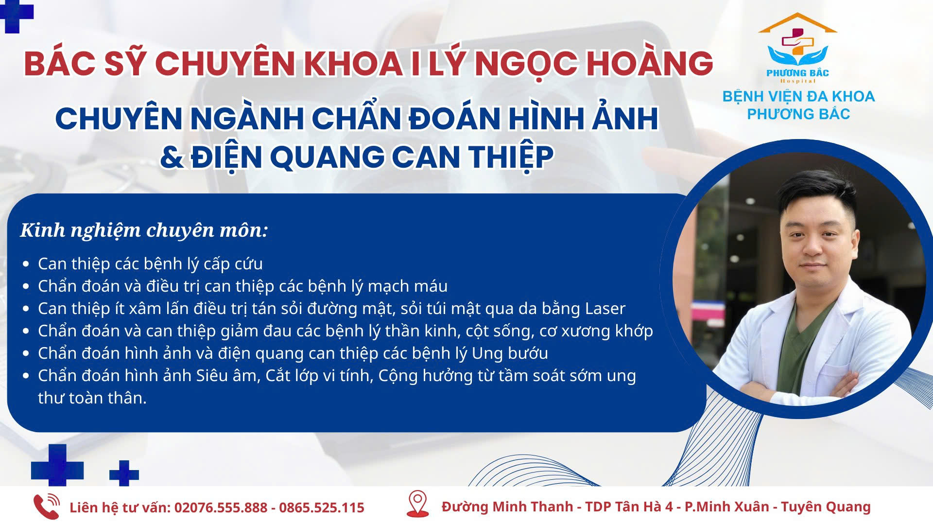 BS CKI LÝ NGỌC HOÀNG - CHUYÊN NGÀNH CHẨN ĐOÁN HÌNH ẢNH & ĐIỆN QUANG CAN THIỆP